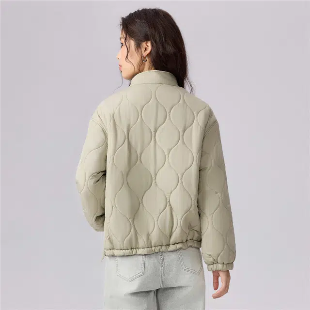 佐丹奴 双面穿立领葫芦绗缝棉衣外套棉服 女款