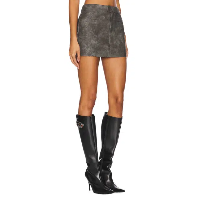 SUPERDOWN Faux Leather Skirt Minta