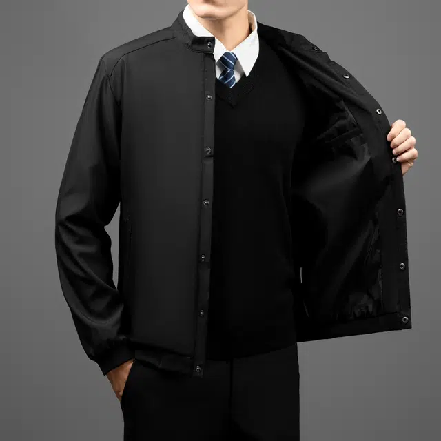 金盾 潮流棒球领百搭简约时尚宽松夹克外套 男款