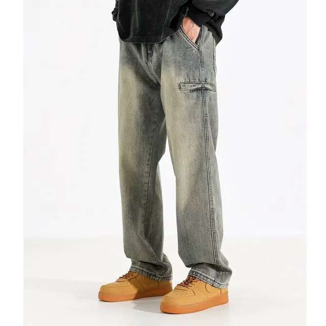 海尔斯 百搭时尚简约复古牛仔裤 男款
