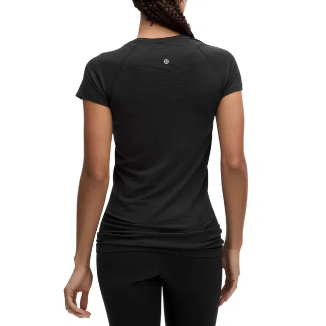 lululemon Swiftly Tech Short-Sleeve Shirt 2.0 Hip Length Glow Stripe T (Black)