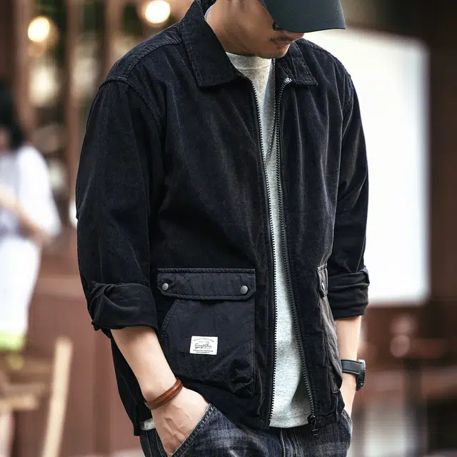 格蓝鹿 潮牌百搭复古休闲夹克外套 男女同款
