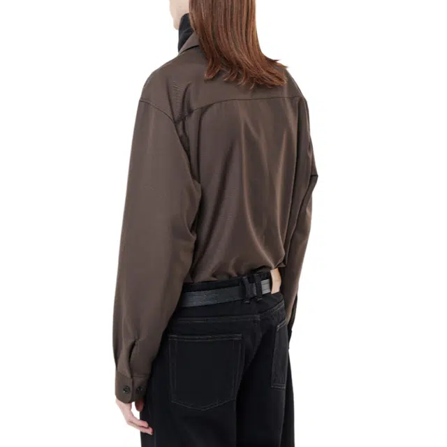 BESLOW 23FW MILITARY CONVERTIBLE COLLAR SHIRTS