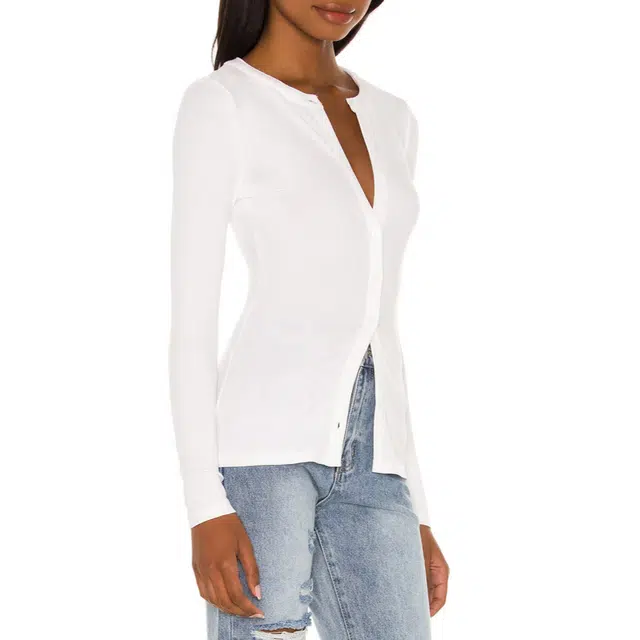 SUPERDOWN Sasha Button Top