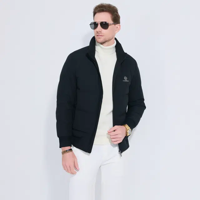 雷迪波尔 大朵鸭绒高频浮雕休闲 羽绒服 男款