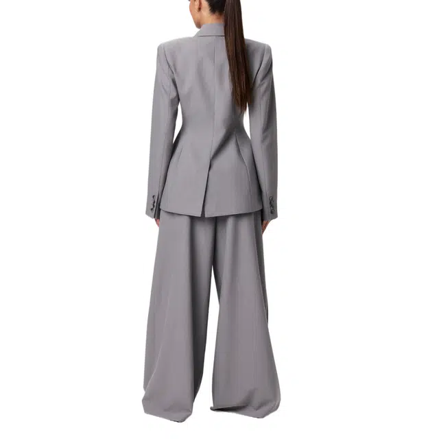 NAKED WARDROBE Pleated Wide-Leg Pant Suiting