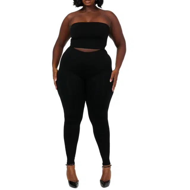NAKED WARDROBE Tube Crop Top Curve Sculpted Streetwear Legacy