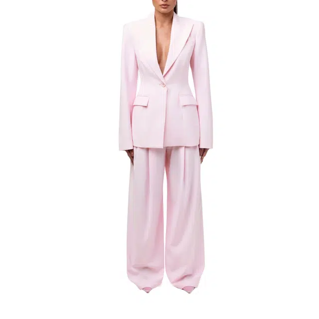 NAKED WARDROBE Pleated Wide-Leg Pant Suiting