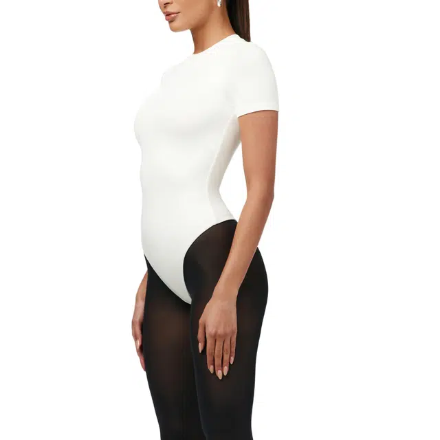 NAKED WARDROBE NW Crewneck Short Sleeve Bodysuit NW