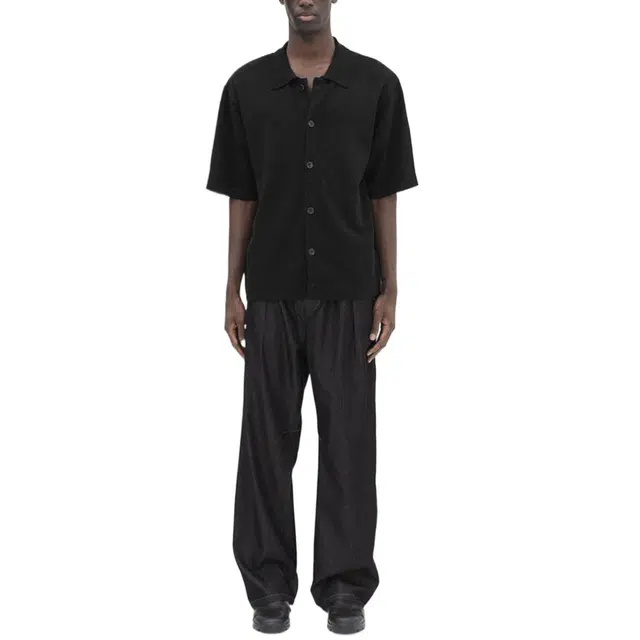 BESLOW ONE TUCK BANDING DENIM LIKE PANTS