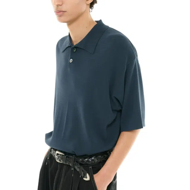 BESLOW FINE KNIT POLO SHIRTS polo