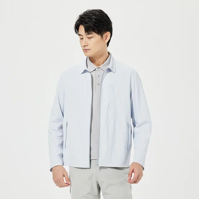 利郎 商务休闲纯色简约翻领百搭轻薄商场同款夏季夹克外套 男款