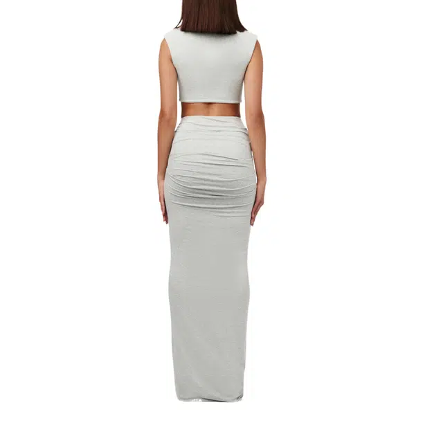 NAKED WARDROBE Turtleneck Sleeveless Crop Top NW