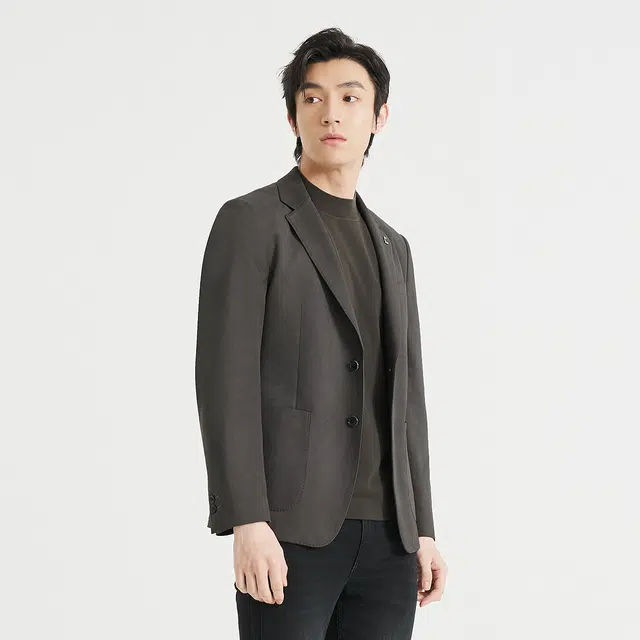 利郎 商务简约时尚休闲外套百搭修身长袖西装 男款