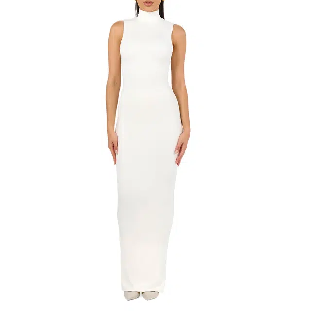 NAKED WARDROBE Butter Contour Maxi Skirt Butter