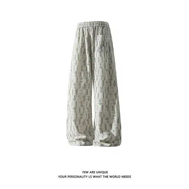 马员外 春秋季阔腿裤休闲长裤子运动宽松简约百搭潮流牛仔裤 男款