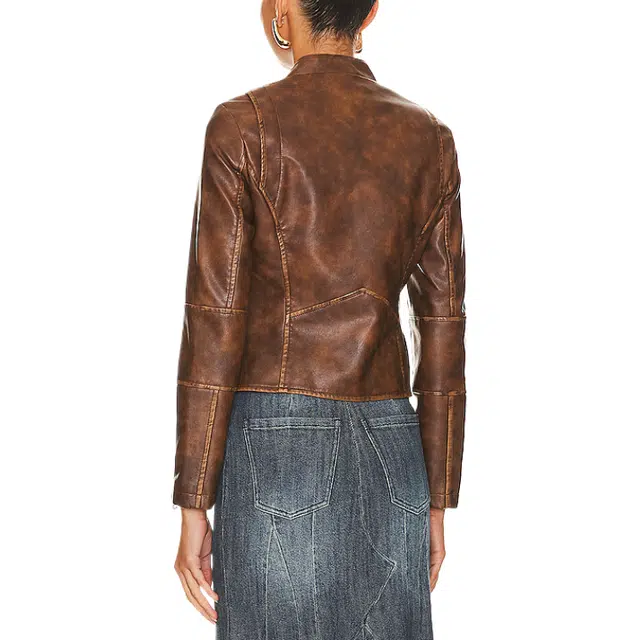 SUPERDOWN Steph Faux Leather Moto Jacket