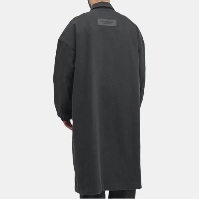 Fear of God Essentials Car Coat Overdye Black Denim