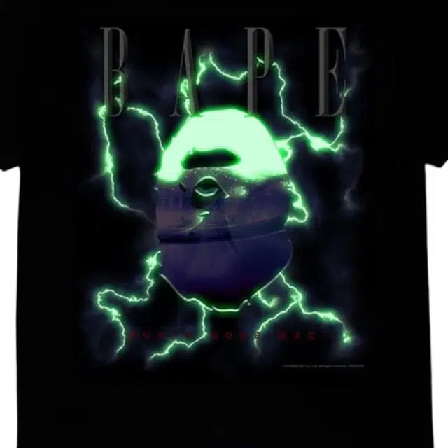 A BATHING APE BAPE LIGHTNING TEE T