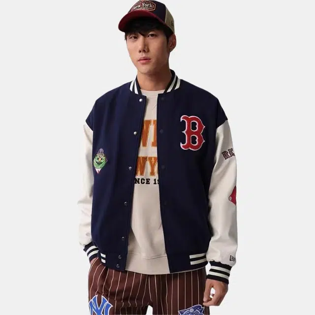 New Era x MLB Boston Red Sox Navy Jacket
