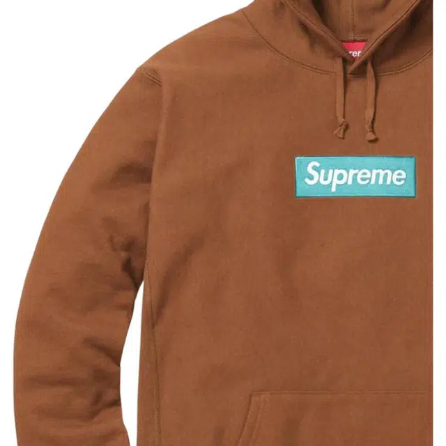 Supreme FW17 Box Logo Hooded Sweatshirt Brown Logo