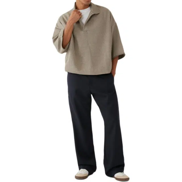 Fear of God Essentials Heather Grey Polo