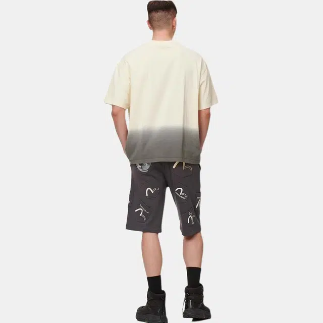 EVISU SS22 Seagull Print Multi-Pocket Shorts