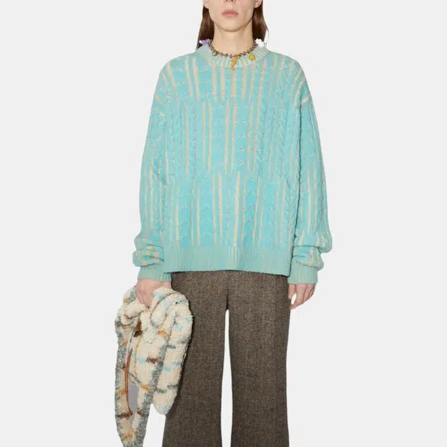 Acne Studios FW22 Pullover Sweater Turquoise Blue