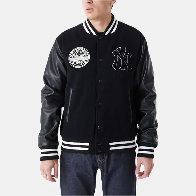 New Era Varsity Jacket Black