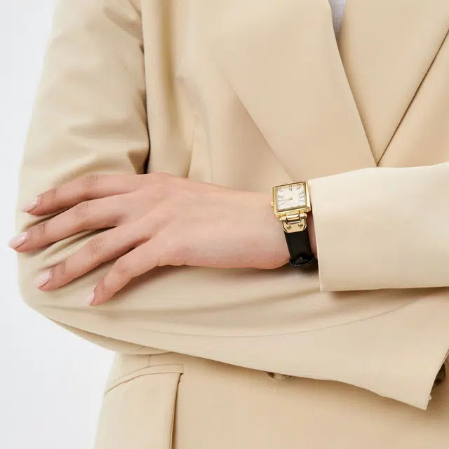 Anne Klein Quartz Leather Strap Watch