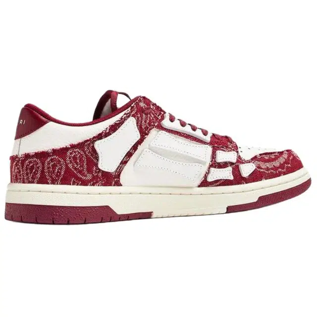 AMIRI Skel-Top Low White Red