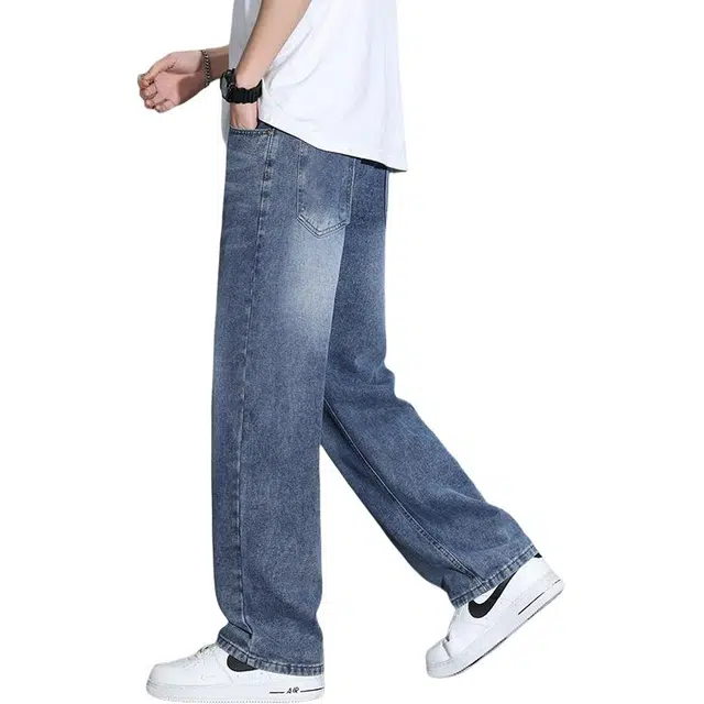 老爷车 男装春秋季直筒宽松休闲百搭基础减龄款裤子牛仔裤 男款