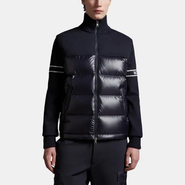 Moncler Padded Wool Blend Cardigan