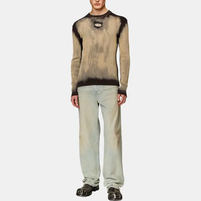 DIESEL OVAL-D Sweater Beige