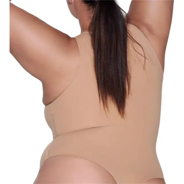 SKIMS FITS EVERYBODY HIGH NECK BODYSUIT OCHRE