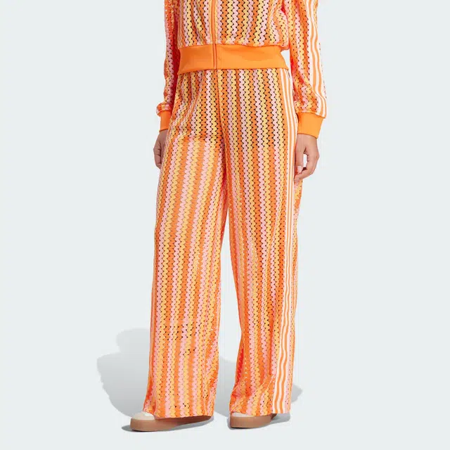 adidas originals FIREBIRD TRACK3-Stripes SS25 Summer Glow Tracksuit Bottoms