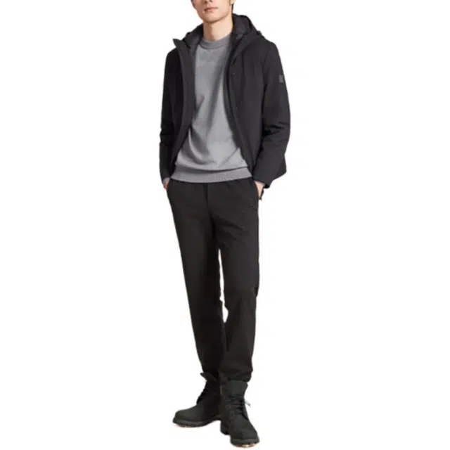 梦特娇 时尚休闲防水保暖百搭舒适羽绒服 男款 黑色