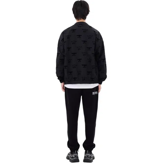 Boy London Letter Print Zip Jacket Black