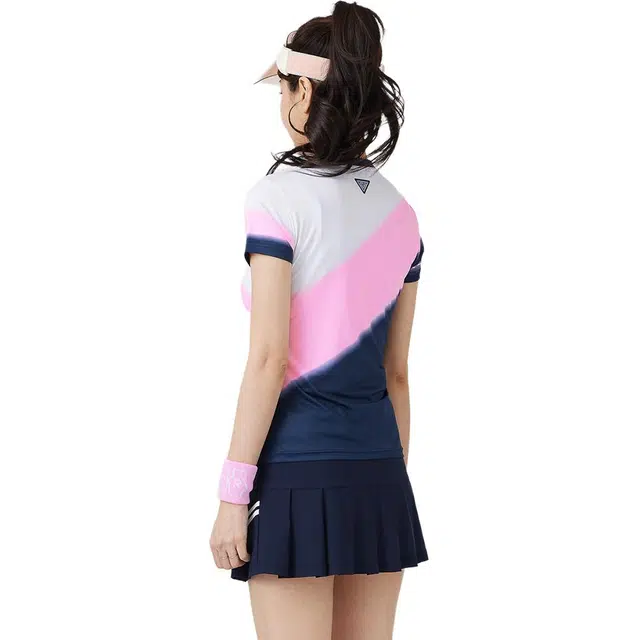 可莱安 可莱安 羽毛球服女韩国透气速干短袖上衣情侣运动服装裙装套装 女款