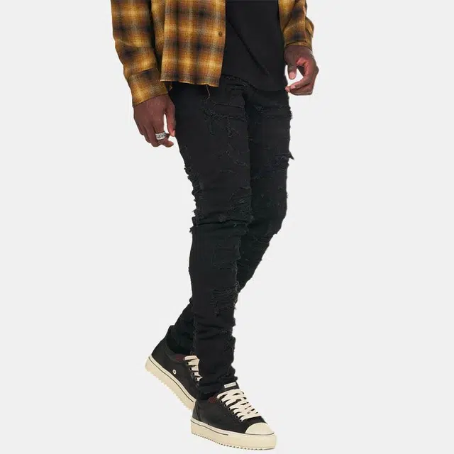 REPRESENT SS21 Vintage Distressed Jeans Black