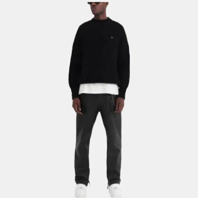 REPRESENT FW22 Black Ribbed Knit Sweater