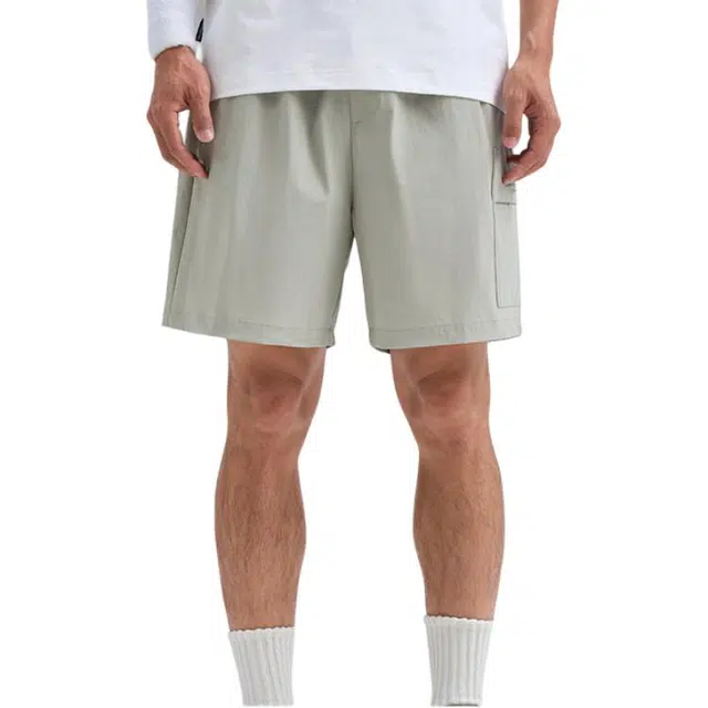 特步 篮球系列 梭织舒适透气五分运动短裤 男款 城隐灰