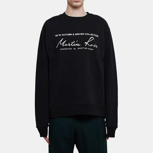 Martine Rose SS22 Logo Crewneck Sweatshirt Black