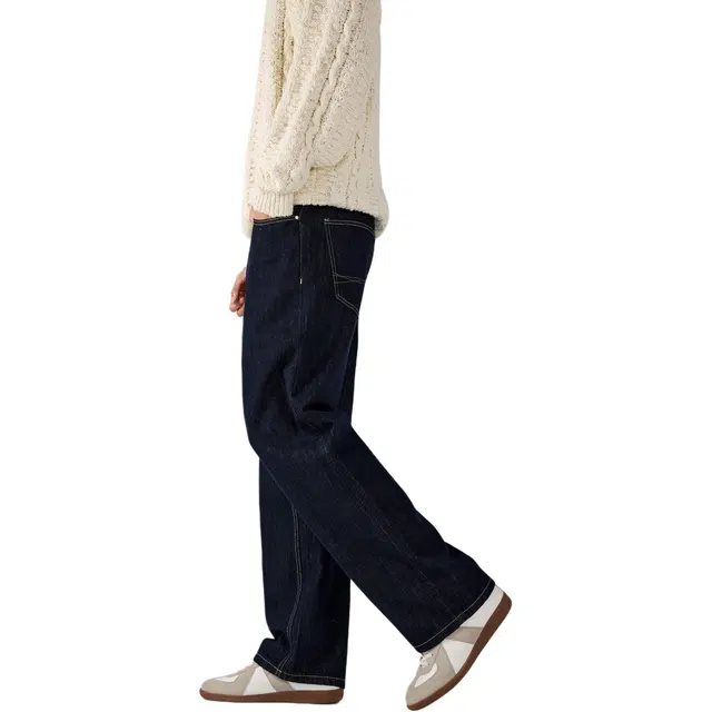 帝狼牛 简风复古原牛丹宁明线高级感慵懒日常通勤 牛仔裤 男女同款