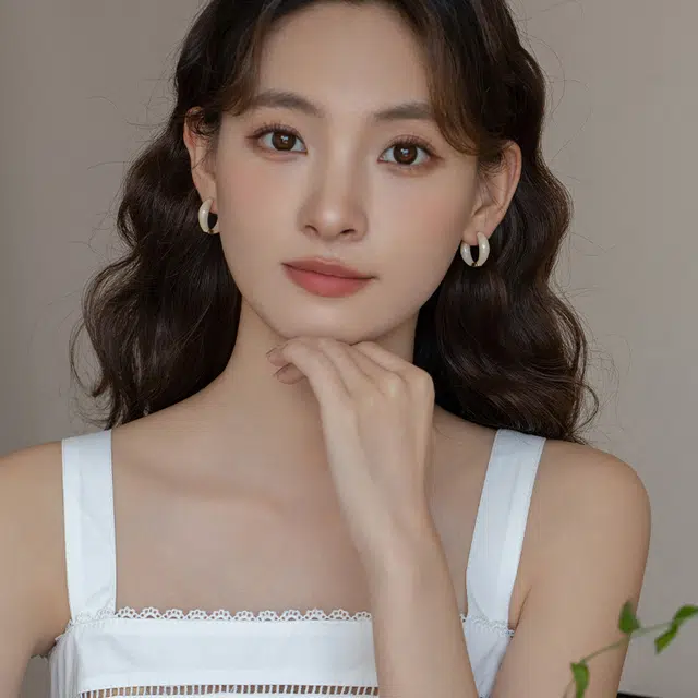 韵系 气质滴釉高级感小众简约耳圈气质 铜镀金 耳环 女款