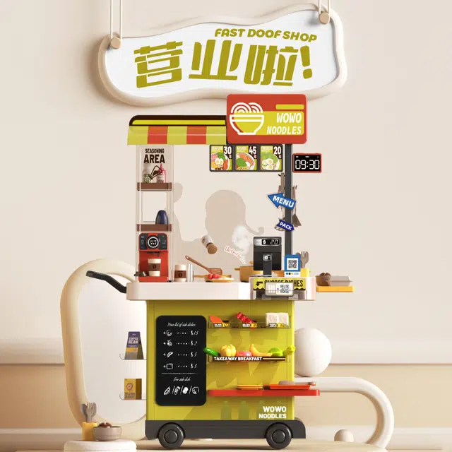 顽兔 过家家厨房 做饭串烧烤店 早教益智玩具