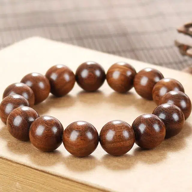 雅谷 平安 国风新中式招财时来运转灵隐寒山寺小众文玩佛珠念珠转运站 金丝檀木 手串 男女同款情侣款