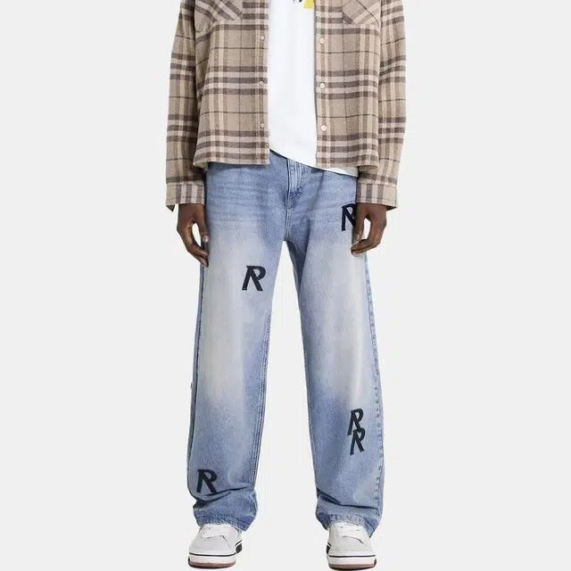 REPRESENT R3 Initial Baggy Denim Blue