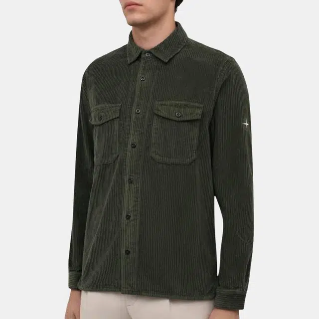 Stone Island FW21 Military Green Shirt