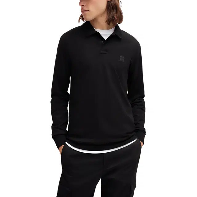 HUGO BOSS Stretch-Cotton Polo Shirt With Logo Psstch Polo